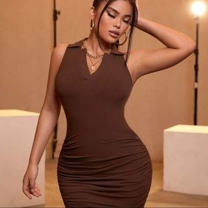 Ruched bodycon dress